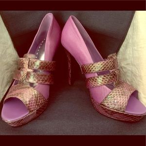 BCBGirls Purple Python Pumps